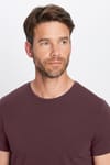 Slim Fit Bisiklet Yaka Düz Basıc Kısa Kol T-Shirt