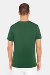 Erkek Slim Fit Dar Kesim Pamuklu Yumuşak Dokulu Esnek Kumaş Düz Basic Yeşil Bisiklet Yaka Tişört