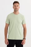 Slim Fit Bisiklet Yaka Düz Basıc Kısa Kol T-Shirt