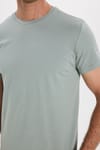 Slim Fit Bisiklet Yaka Düz Basıc Kısa Kol T-Shirt