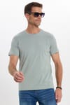 Slim Fit Bisiklet Yaka Düz Basıc Kısa Kol T-Shirt