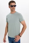 Slim Fit Bisiklet Yaka Düz Basıc Kısa Kol T-Shirt