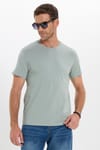Slim Fit Bisiklet Yaka Düz Basıc Kısa Kol T-Shirt