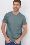 Slim Fit Bisiklet Yaka Düz Basıc Kısa Kol T-Shirt