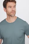 Slim Fit Bisiklet Yaka Düz Basıc Kısa Kol T-Shirt