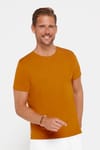 Erkek Slim Fit Dar Kesim Pamuklu Yumuşak Dokulu Esnek Kumaş Düz Basic Turkuaz Bisiklet Yaka Tişört