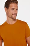 Erkek Slim Fit Dar Kesim Pamuklu Yumuşak Dokulu Esnek Kumaş Düz Basic Turkuaz Bisiklet Yaka Tişört