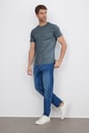 Slim Fit Bisiklet Yaka Düz Basıc Kısa Kol T-Shirt