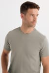 Slim Fit Bisiklet Yaka Düz Basıc Kısa Kol T-Shirt