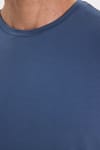 Erkek Slim Fit Dar Kesim Pamuklu Yumuşak Doku Esnek Kumaş Basic İndigo Bisiklet Yaka Tişört