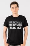 Slim Fit Dar Kesim Bisiklet Yaka Baskılı Erkek T-Shirt