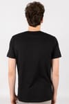 Slim Fit Dar Kesim Bisiklet Yaka Baskılı Erkek T-Shirt