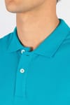Slim Fit Dar Kesim Düz Polo Yaka Erkek T-Shirt