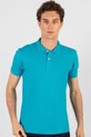 Slim Fit Dar Kesim Düz Polo Yaka Erkek T-Shirt