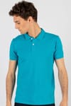 Slim Fit Dar Kesim Düz Polo Yaka Erkek T-Shirt