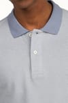Slim Fit Melanj Düz Polo Yaka T-Shirt