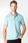 Slim Fit Melanj Düz Polo Yaka T-Shirt