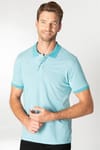 Slim Fit Melanj Düz Polo Yaka T-Shirt