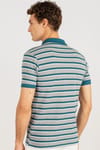 Slim Fit Dar Kesim Çizgili Polo Yaka Pike T-Shirt