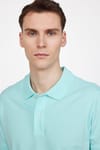 Erkek Polo Yaka Slim Fit Düz Pamuk Pike Tişört