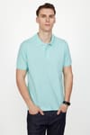 Erkek Polo Yaka Slim Fit Düz Pamuk Pike Tişört
