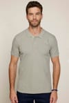 Erkek Polo Yaka Slim Fit Düz Pamuk Pike Bej Tişört