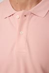Erkek Polo Yaka Slim Fit Düz Pamuk Pike Pembe Tişört