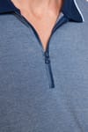 Erkek Slim Fit Fermuarlı Polo Yaka Pike Pamuklu Tişört