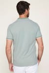 Erkek Slim Fit Fermuarlı Polo Yaka Pike Pamuklu Tişört