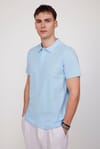 Slim Fit Desenli Polo Yaka Erkek Tişört