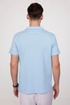 Slim Fit Desenli Polo Yaka Erkek Tişört