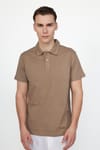 Slim Fit Desenli Polo Yaka Erkek Tişört