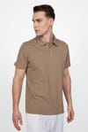 Slim Fit Desenli Polo Yaka Erkek Tişört