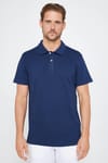 Slim Fit Desenli Polo Yaka Lacivert Erkek Tişört