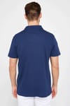 Slim Fit Desenli Polo Yaka Lacivert Erkek Tişört