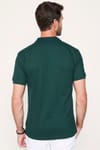 Erkek Polo Yaka Slim Fit Düz Pamuk Pike Füme Tişört