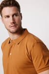 Erkek Polo Yaka Slim Fit Düz Pamuk Pike Tişört