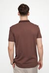 Erkek Spor Polo Yaka Slim Fit Pamuk Gizli Düğme  Tişört