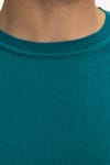 Erkek Bisiklet Yaka Slim Fit Pamuklu Örme Triko Tişört
