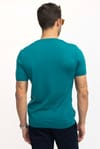 Erkek Bisiklet Yaka Slim Fit Pamuklu Örme Triko Tişört