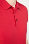 Erkek Polo Yaka Slim Fit Örme Triko Pamuklu Tişört