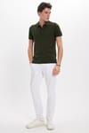 Erkek Polo Yaka Slim Fit Örme Triko Pamuklu Tişört