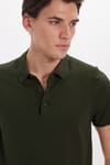 Erkek Polo Yaka Slim Fit Örme Triko Pamuklu Tişört