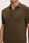 Erkek Polo Yaka Slim Fit Örme Triko Pamuklu Tişört