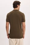 Erkek Polo Yaka Slim Fit Örme Triko Pamuklu Tişört