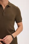 Erkek Polo Yaka Slim Fit Örme Triko Pamuklu Tişört