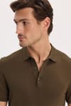 Erkek Polo Yaka Slim Fit Örme Triko Pamuklu Tişört