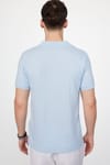 Erkek Polo V Yaka Slim Fit Düğmesiz Örme Pamuklu  Tişört