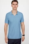 Erkek Polo V Yaka Slim Fit Düğmesiz Örme Pamuklu  Tişört