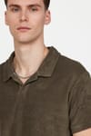 Erkek Polo Yaka Slim Fit Terrycloth Havlu Kumaş  Tişört